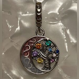 Charm for Pandora Bracelets Moon with Tree of Life